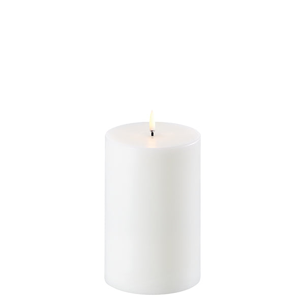 uyuni lighting 10.1 x 15.2 cm single wick pillar nordic white candle