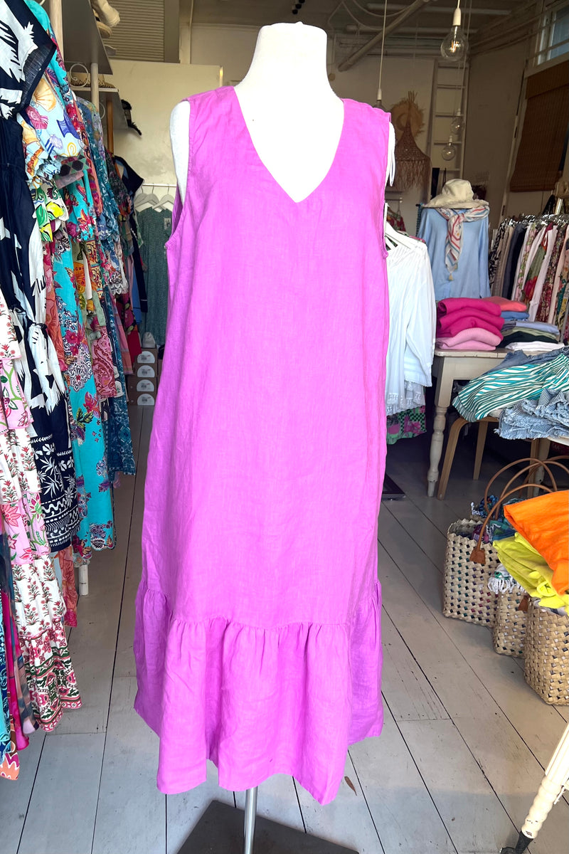 Jump Sleeveless V Neck Dress 576J5119A - passion pink