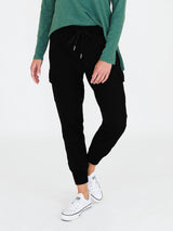 3rd story clare cargo sweat jogger black