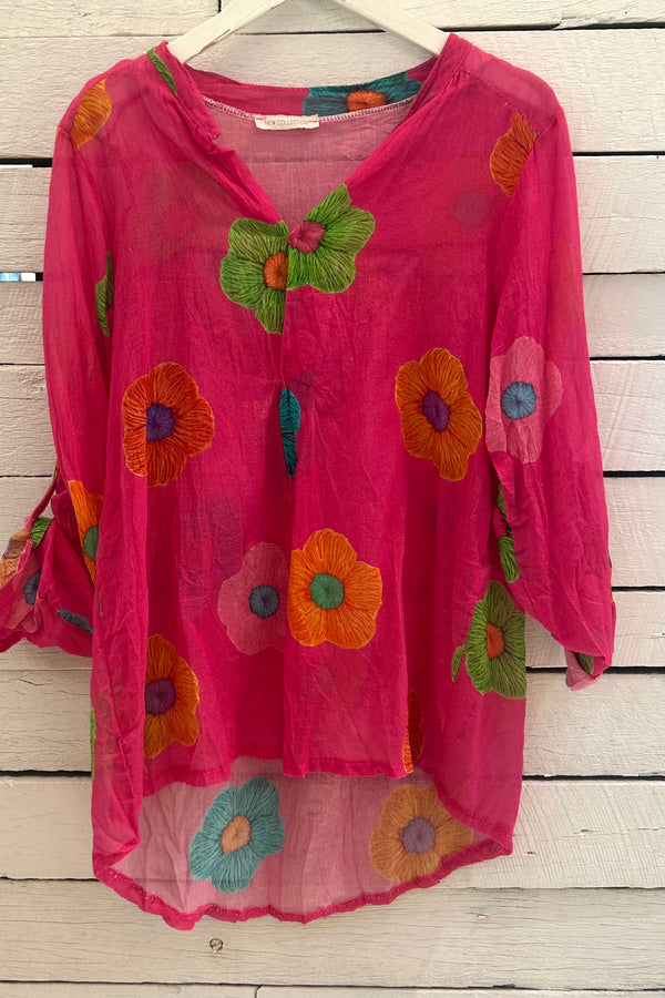 pep nero cotton flower shirt 3 colours