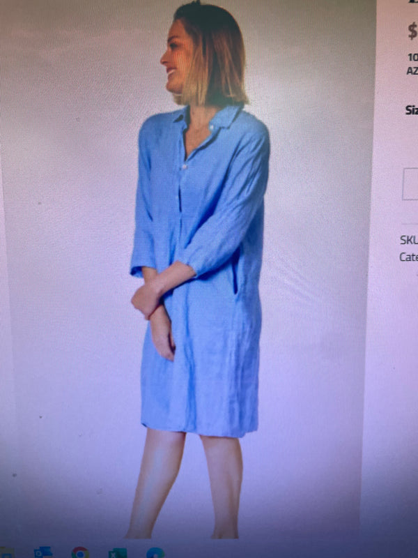 la strada linen azzurro dress LSD23-722