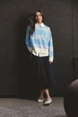 alessandra cascade sweater cornflower 203BQ
