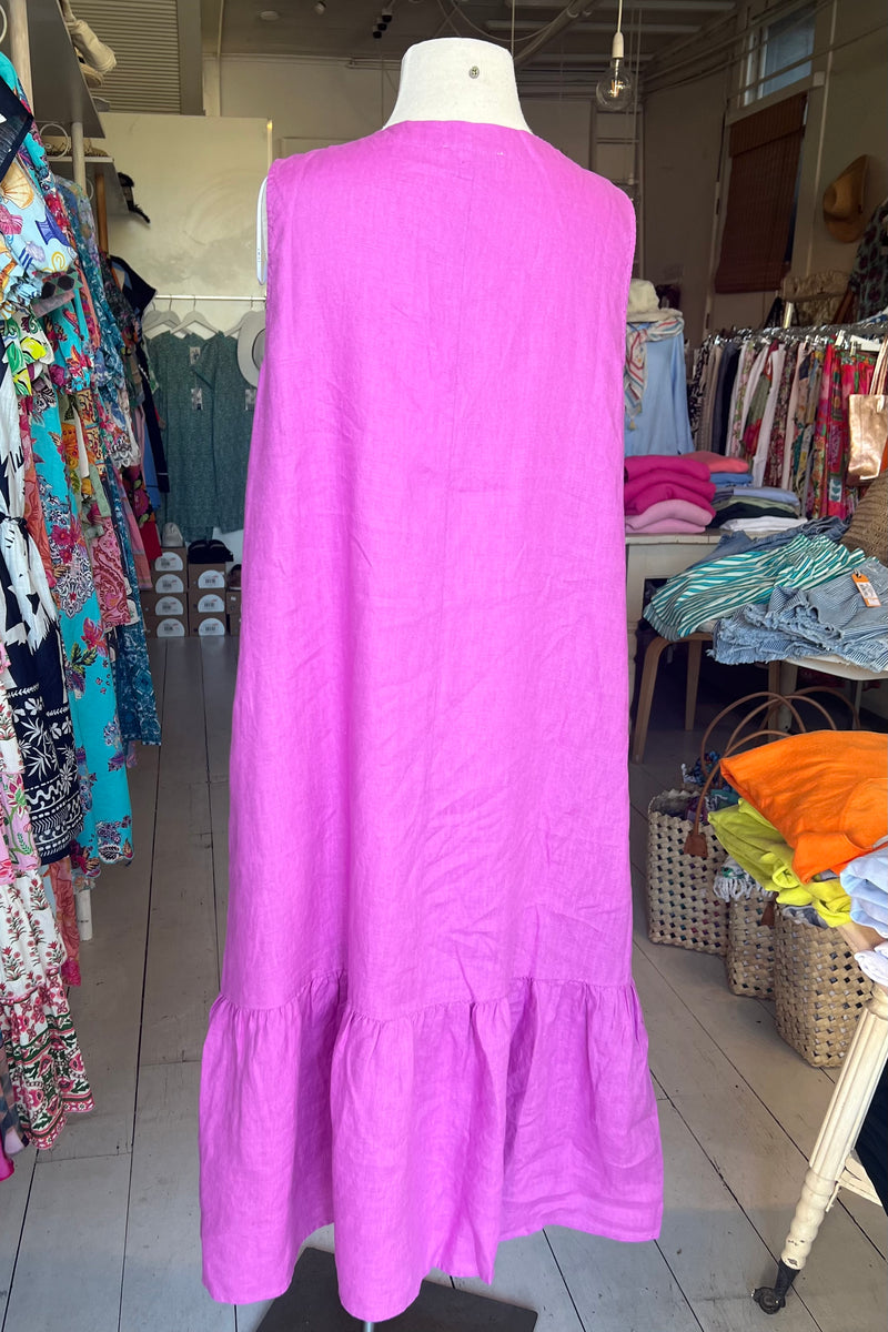 Jump Sleeveless V Neck Dress 576J5119A - passion pink