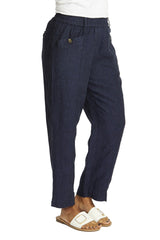 Ping Pong Ava Pull On Linen Pant - P575412 Navy