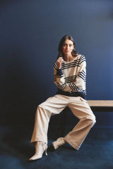 alessandra cascade sweater ivory 203BQ