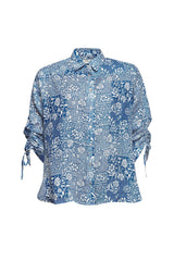 madly sweetly daisy patch shirt blue multi MS1411