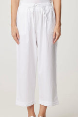 Cake Ruffle Capri pant 49023L - white