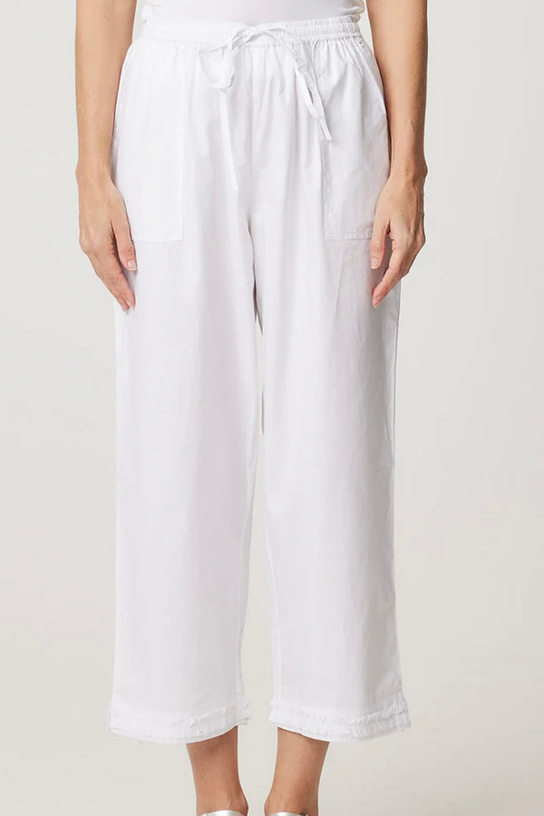 Cake Ruffle Capri pant 49023L - white