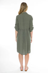 jump two pocket linen dress juniper