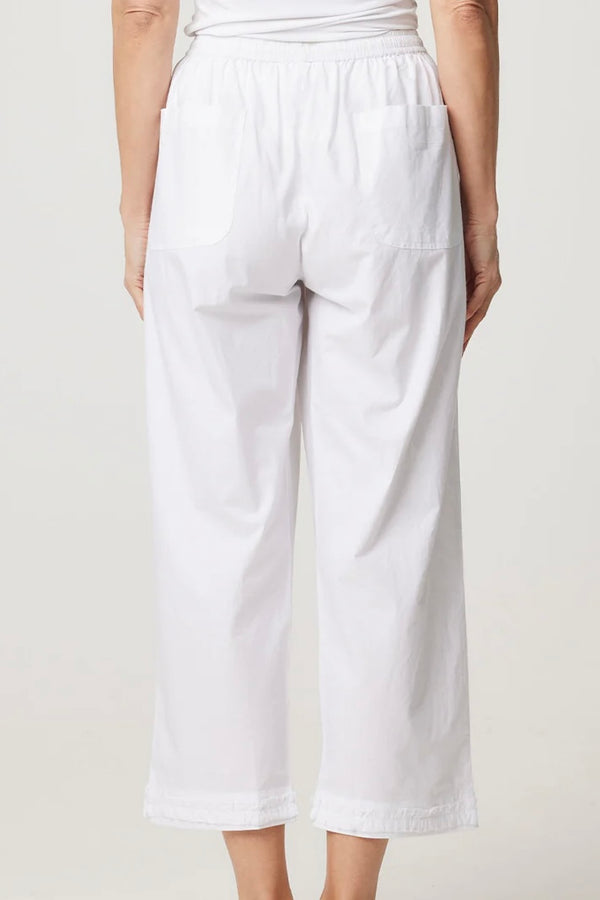 Cake Ruffle Capri pant 49023L - white