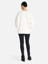 ena pelly bold ena coach oversized sweater vintage white