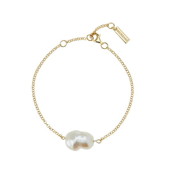 murkani aphrodite goddess pearl bracelet 18kt yellow gold plate (22cm) APYB15M