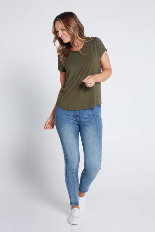 bamboo by whispers t shirt olive