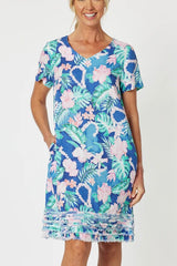 Gordon Smith Santa Monica Frilled Hem Dress 45654 - multi