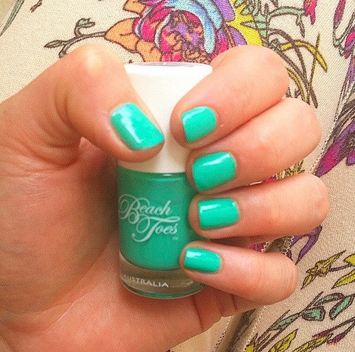 beach toes nail polish carribean crush