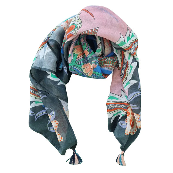 zoda cotton scarf blue 17554