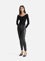 ena pelly leather leggings black