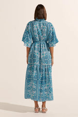 zoe kratzmann navigate dress sapphire tile ss24-nav1 SEP