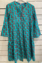 Lola Morocco Mid Dress C6B- Seal Emerald