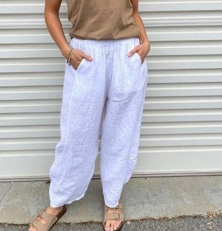 di moda puro lino pants - 2 colours