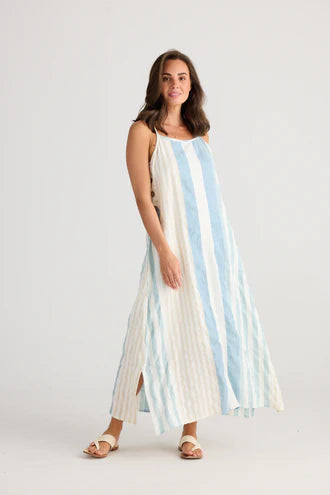 holiday cliffside maxi dress ocean stripe HC24041-2