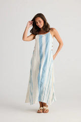 holiday cliffside maxi dress ocean stripe HC24041-2