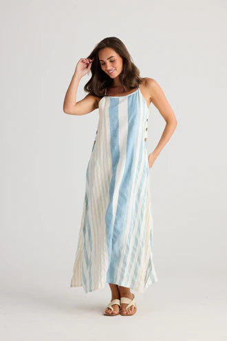 holiday cliffside maxi dress ocean stripe HC24041-2