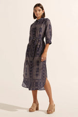 zoe kratzmann pinpoint dress midnight aztec se24-pin SEP