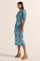 zoe kratzmann venture dress sapphire tile ss22-ven1 SEP