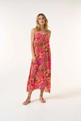 One Season Antoinette slip dress - St George's coral viscose