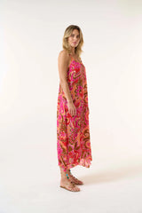 One Season Antoinette slip dress - St George's coral viscose