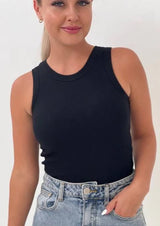 Paper Hearts Sass tank - in white and black