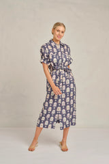 alessandra caden dress 1.410Q - eden navy print
