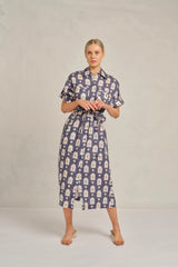 alessandra caden dress 1.410Q - eden navy print