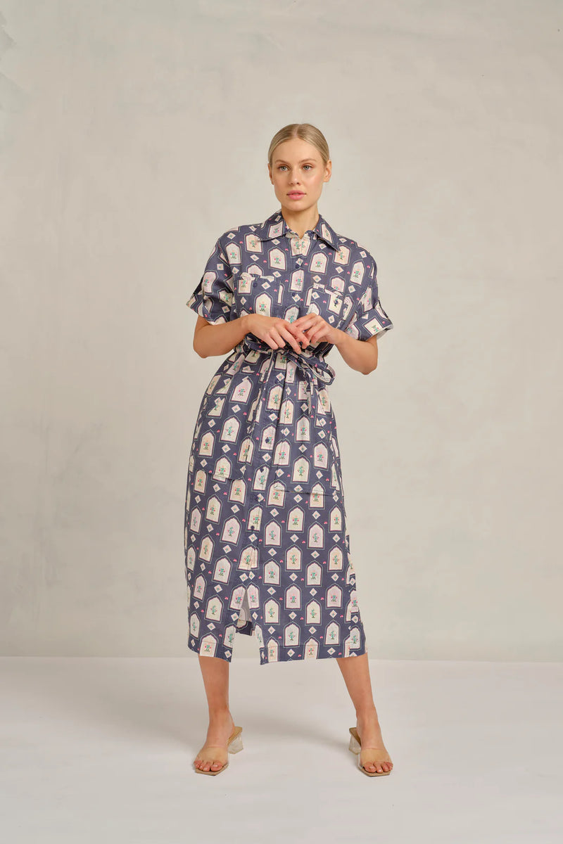 alessandra caden dress 1.410Q - eden navy print
