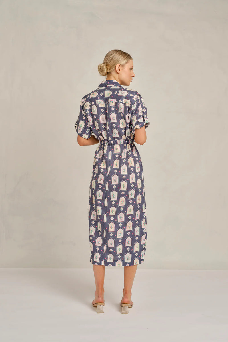 alessandra caden dress 1.410Q - eden navy print
