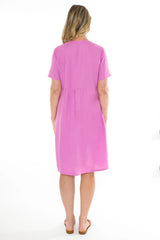 Jump Double Button Dress 576J5122A - passion pink