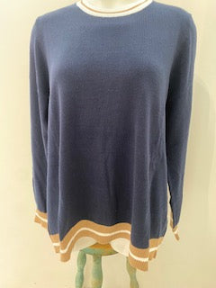 alessandra orleans sweater 2 colours cornflower and navy 500BQ