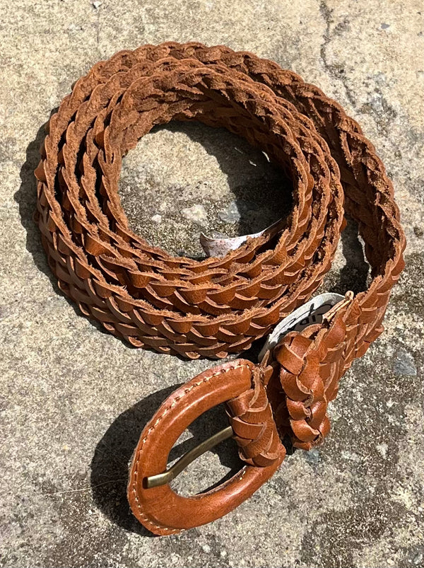 holiday billy braided belt tan