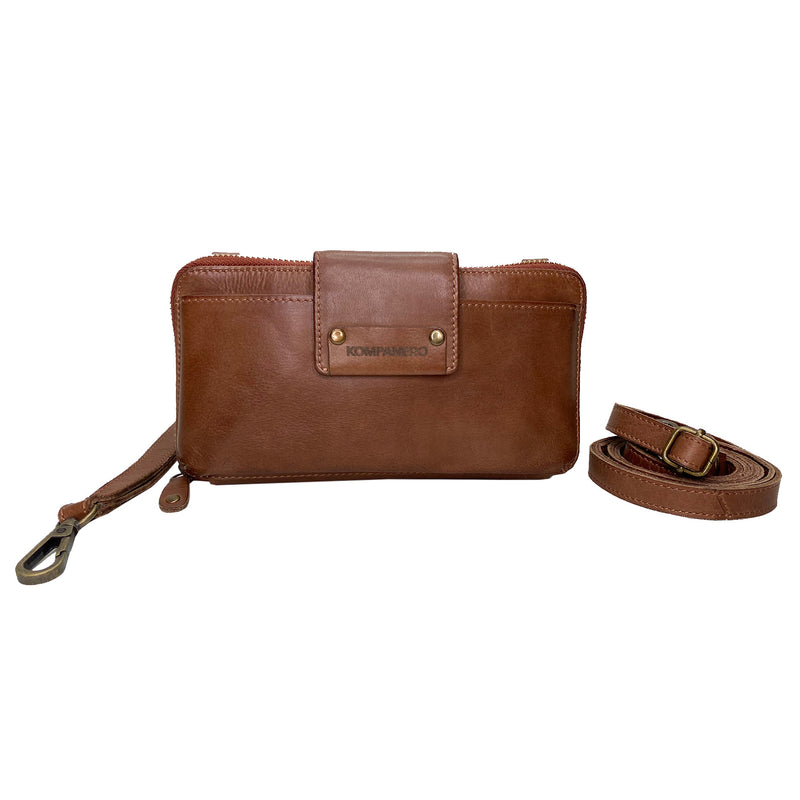 kompanero june phone wallet cognac