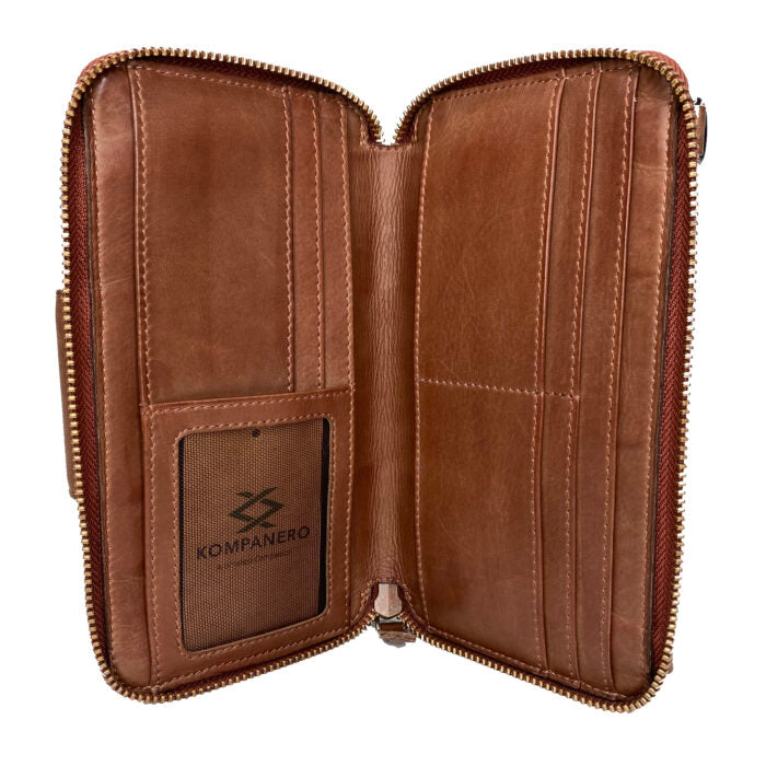 kompanero june phone wallet cognac