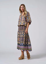 loobies story mira skirt indigo multi LS2826M