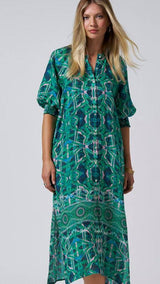 loobies story gia shirt dress kelly green LS2827