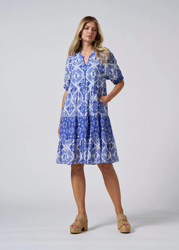 lobbies story aria dress cobalt multi LS2855