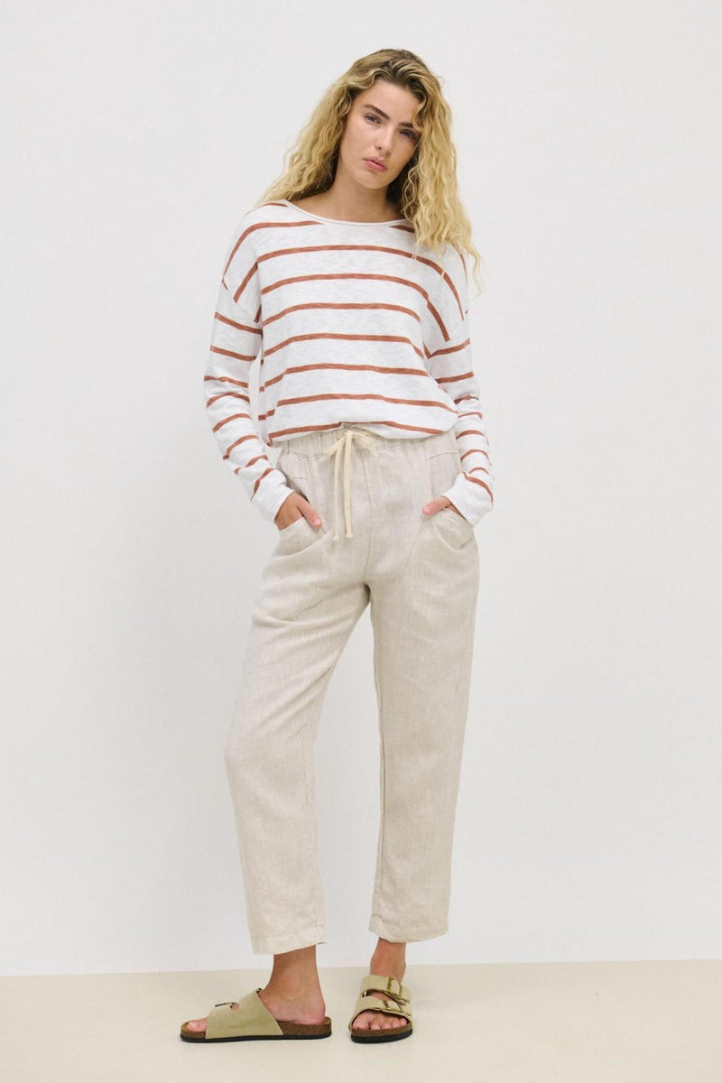 little lies minnie top terracotta S23122501