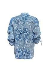madly sweetly daisy patch shirt blue multi MS1411