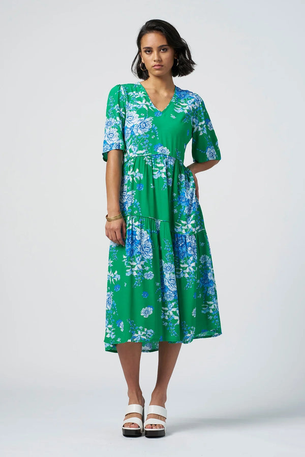 madly sweetly soiree dress green multi MS1416