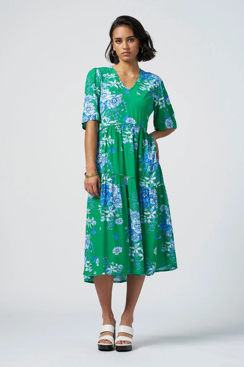 madly sweetly soiree dress green multi MS1416