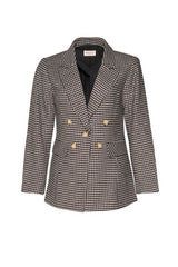 madly sweetly plaid pitt blazer choc/beige check