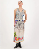 me369 vanessa printed midi skirt snake 224L60300